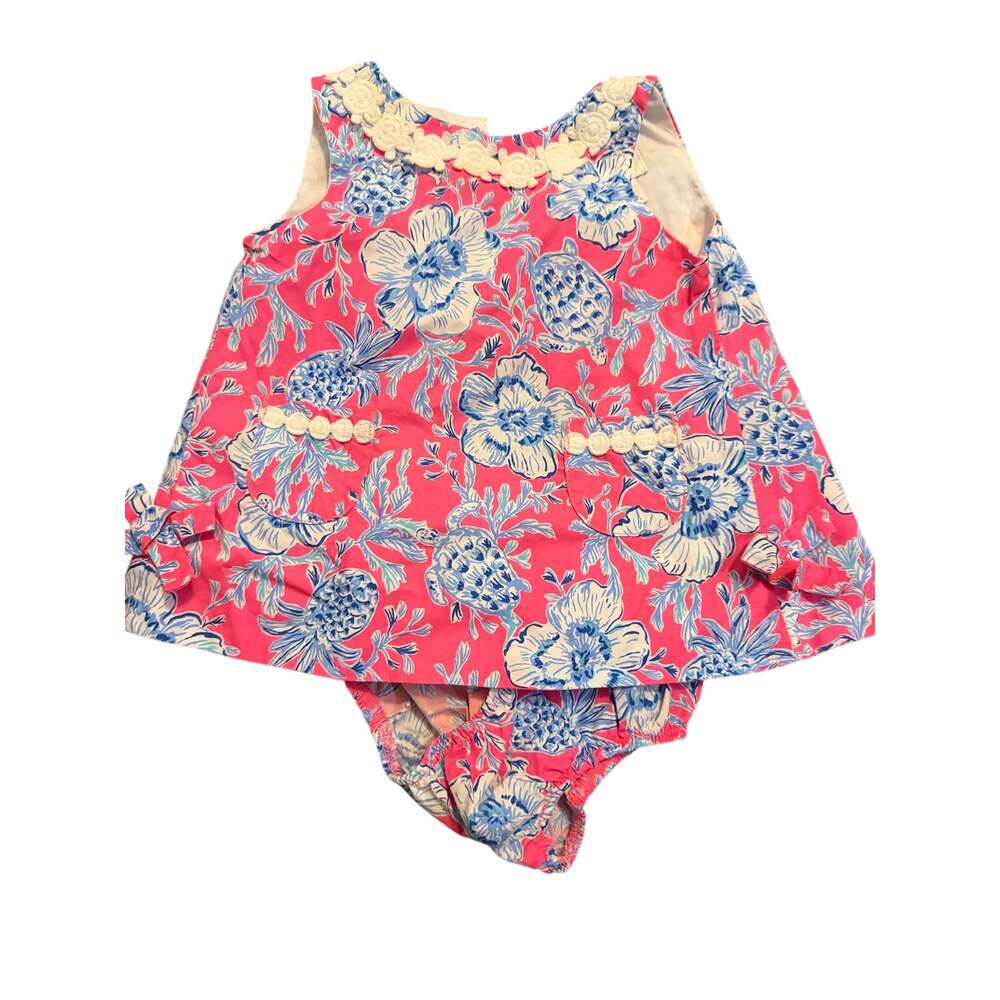 Lilly pulitzer baby shift dress 3-6m with bloomers